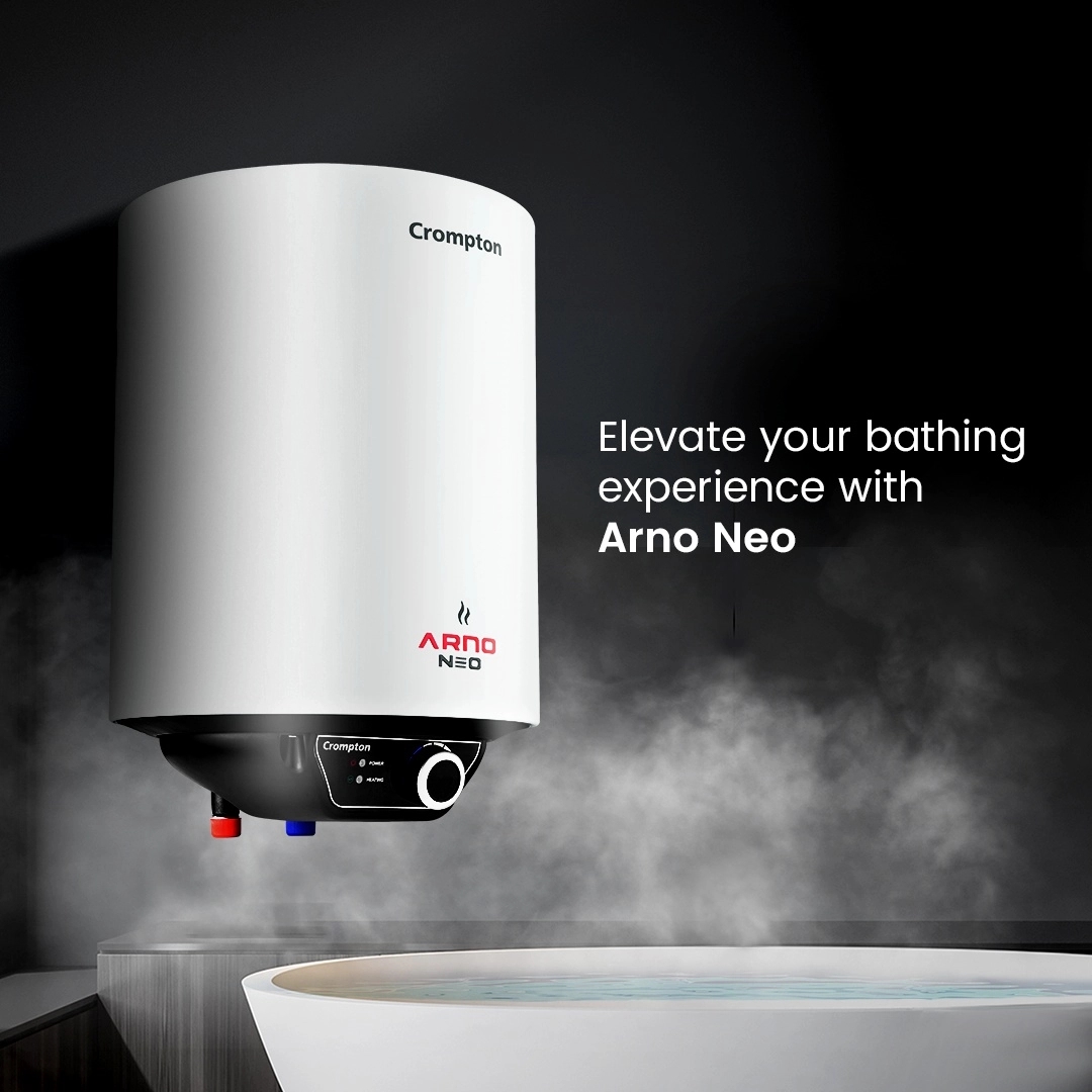 Crompton Arno Neo, 2000W Storage Water Heater - 15-L by Crompton : Colours available: Grey 1 1