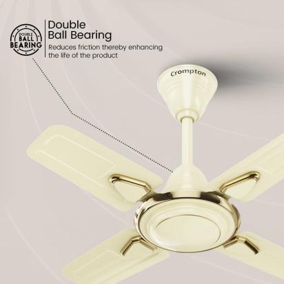 Crompton Surebreeze Super Briz Deco | Ceiling Fan - Briken Ivory by Crompton : Colours available: Ivory 8 3
