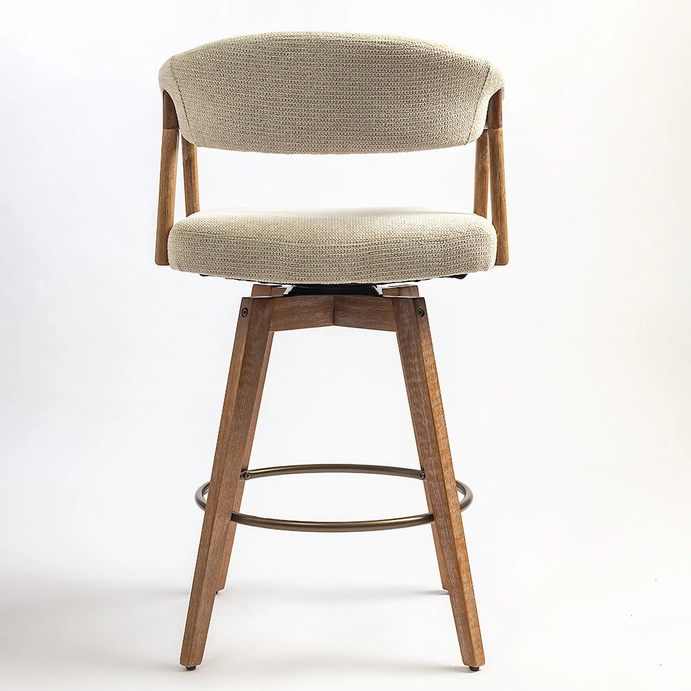 LivingShapes Abnor Wooden Swivel Bar Chair by Living Shapes : Colours available: Beige 3 6