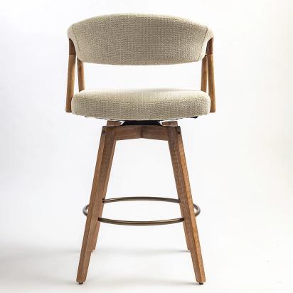LivingShapes Abnor Wooden Swivel Bar Chair by Living Shapes : Colours available: Beige 3 6