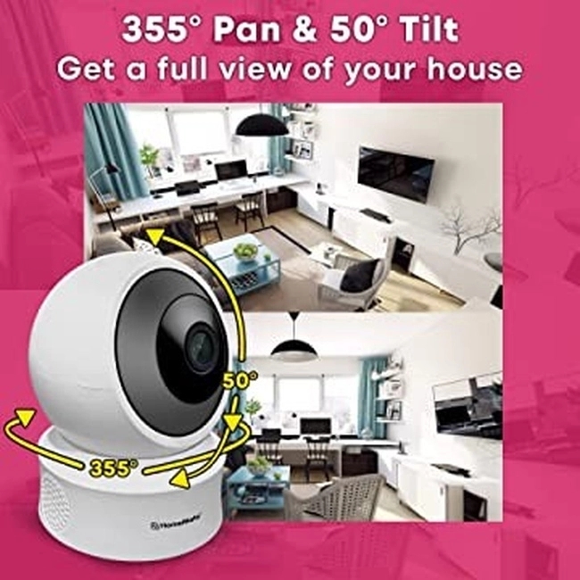 Homemate WiFi Smart Indoor PTZ Camera by Homemate : Colours available: White 4 3