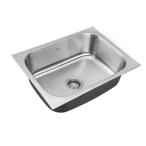 Glen Stainless Steel Grade 304 Sink for Kitchen, Single Bowl Press Sink 24x18x8 inches, Matte Finish (KS-SP24188SBM)