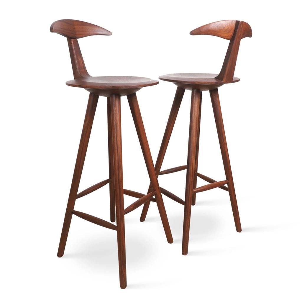 Alankaram Udita - Teak High Chair, Wooden Seat - UDI-TKNWL by Alankaram : Colours available: Brown 1 2