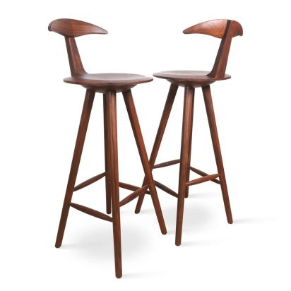 Alankaram Udita - Teak High Chair, Wooden Seat - UDI-TKNWL by Alankaram : Colours available: Brown 1 2