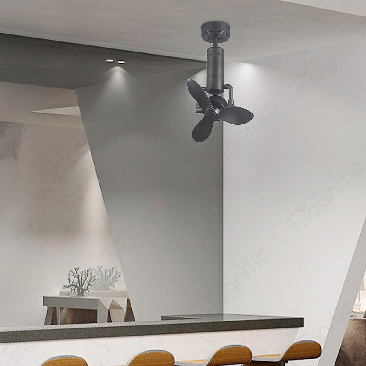 Magnific Wendy – 16″ Versatile 360° Rotating Fan | Remote Control | Small Fan for Kitchen - Black