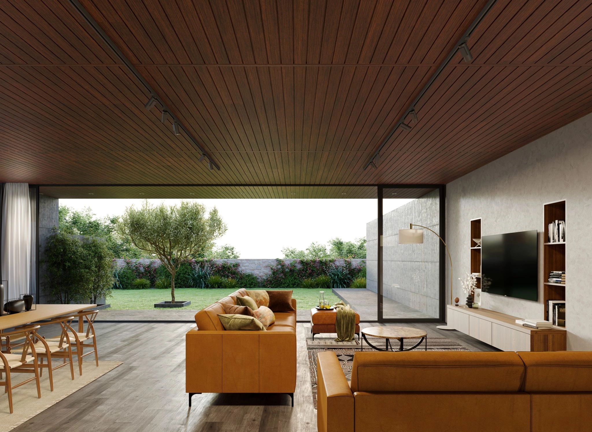VOX Infratop Soffit Walnut Panel by Vox : Colours available: WoodyBrown