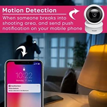 Homemate WiFi Smart Indoor PTZ Camera by Homemate : Colours available: White 1 2