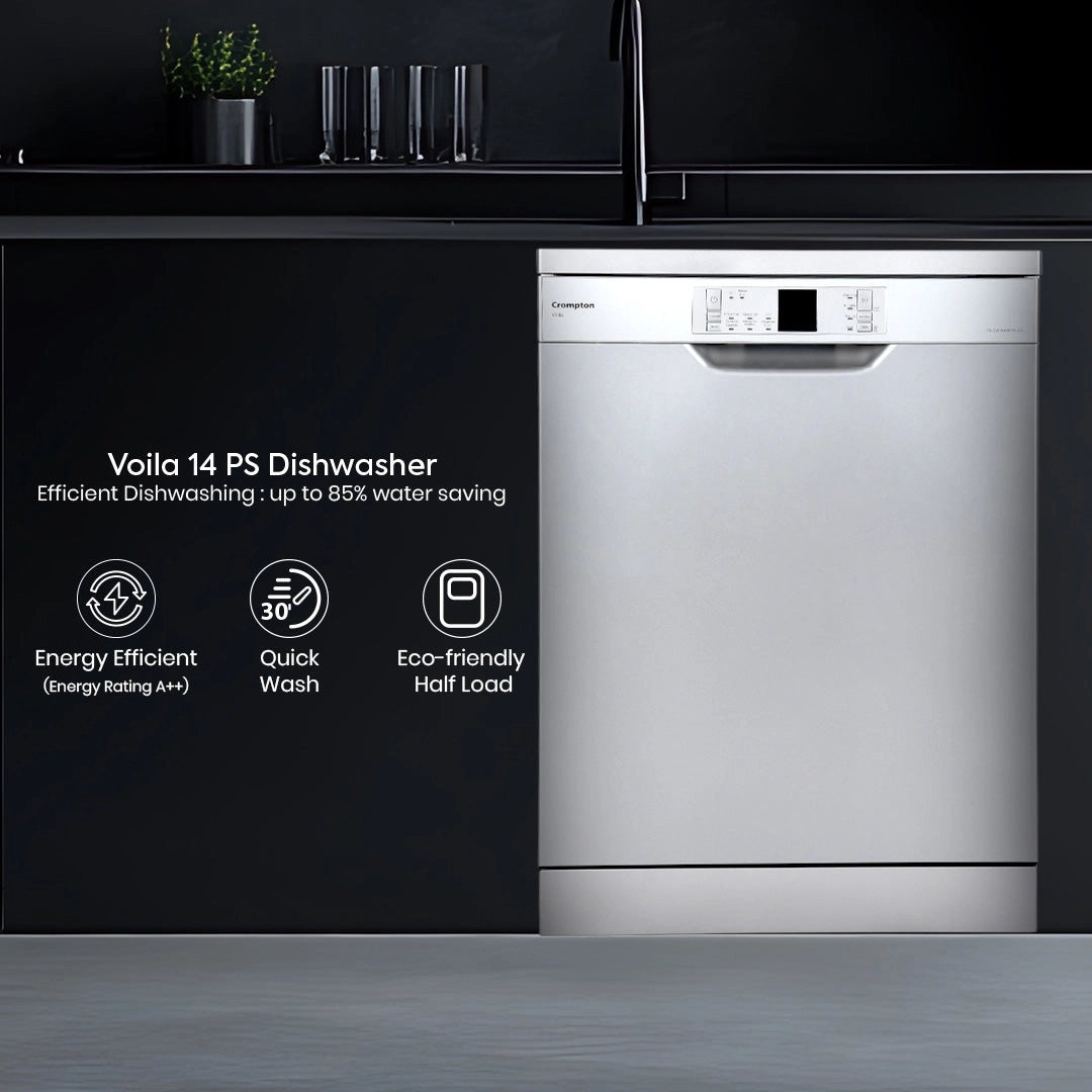 Crompton Voila FreeStanding 14 PlaceStanding Dishwasher by Crompton : Colours available: Silver 3 1