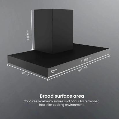 Crompton QuietPro Filterless Chimney With BLDC Motor by Crompton : Colours available: Black 3 7