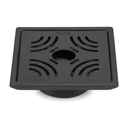 Ruhe Emerald Square 304-Grade Floor Drain in Black PVD Coating with Hole by Ruhe : Colours available: Black