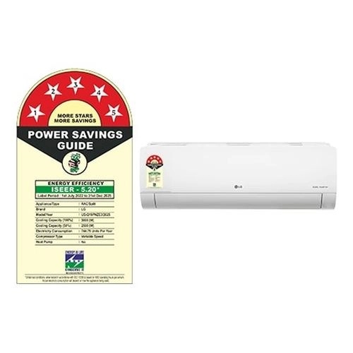 LG 5 Star (1.5) Split AC, Gold Fin+, Dual Inverter Compressor, AI Convertible 6-in-1, Viraat Mode, 5.0 kW, 2025 Model by LG : Colours available: White 4 8