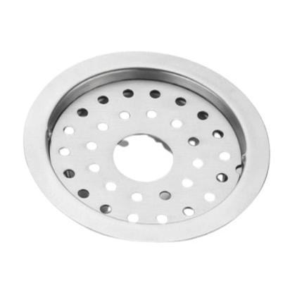 Aquieen 5x5 Inch Floor Grating / Drainer With Pipe Hole | Classic Round Design & SS304 Drainer In Matte Finish | Anti-Clog & Drain Cover & Kitchen by Aquieen : Colours available: Chrome 2 1