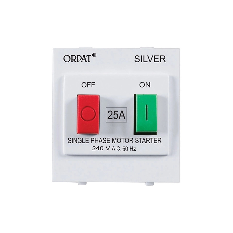 Orpat Silver Series Switches 25A Motor Starter Switch OSMS-2107 White (Pack of 10) by Orpat 1 1