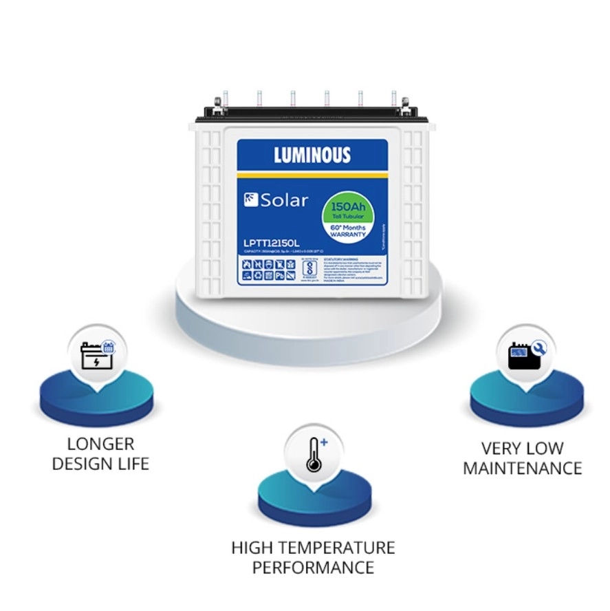 Solar Battery 150 Ah - LPTT12150L by Luminous 2 1