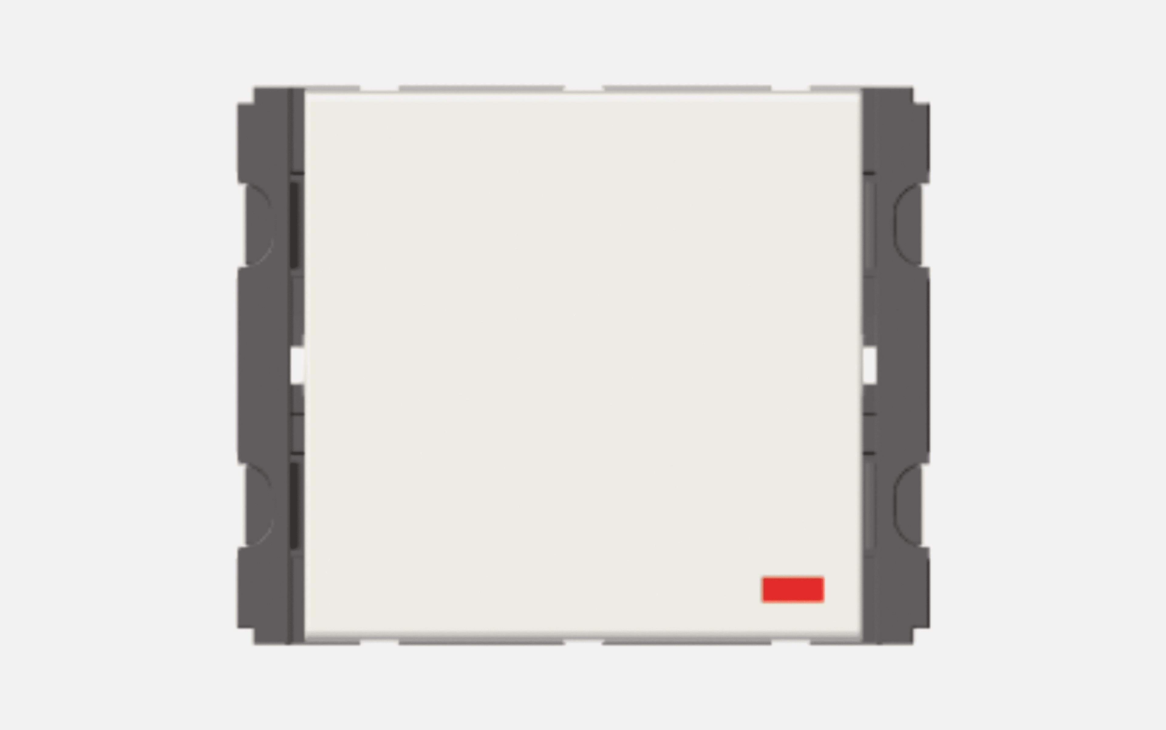 Norisys Frost White Vertical Palm Switch 25A One-Way Double Pole With Indicator - 2 Module