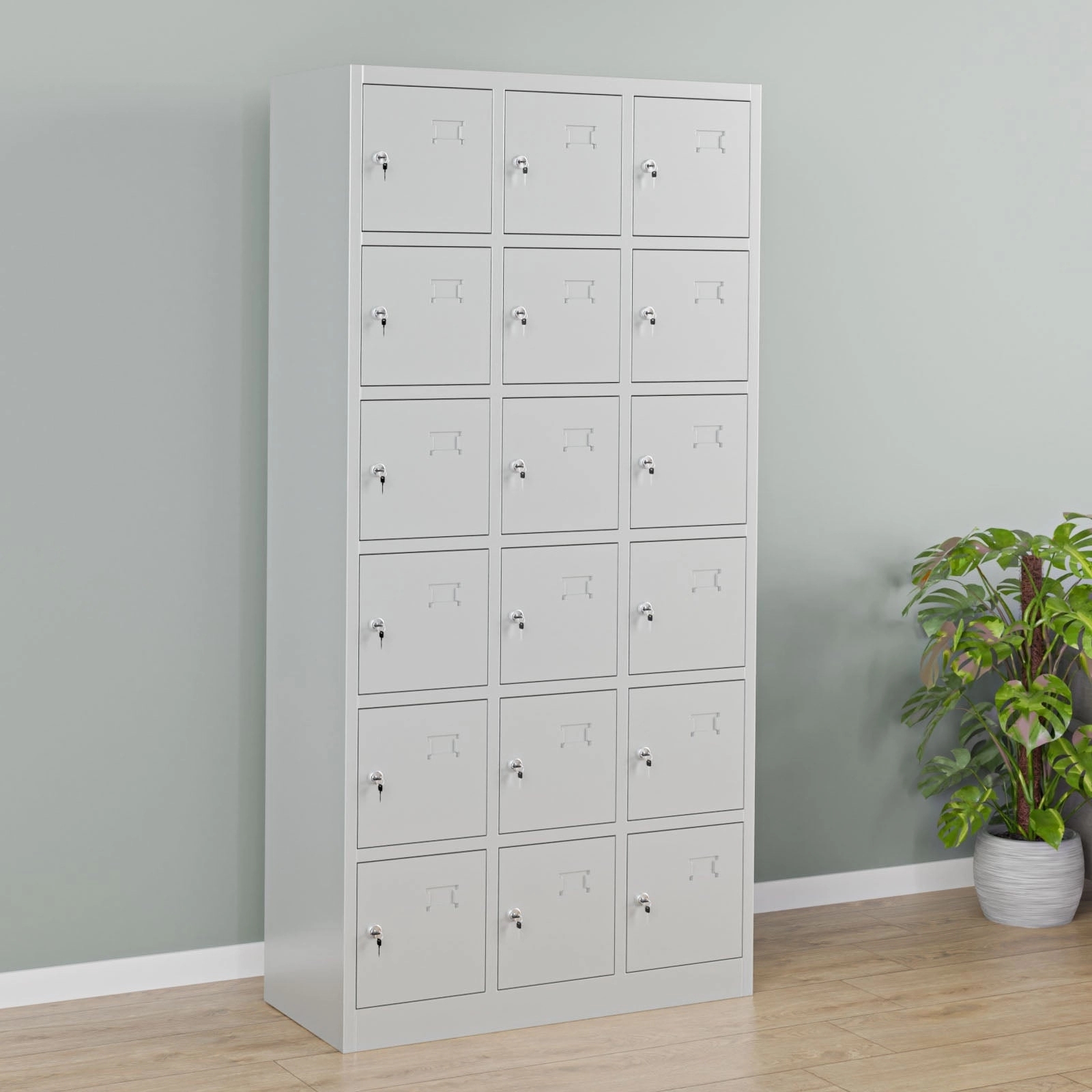 Nilkamal Magna 18 Personal Locker (Grey) by Nilkamal : Colours available: Grey