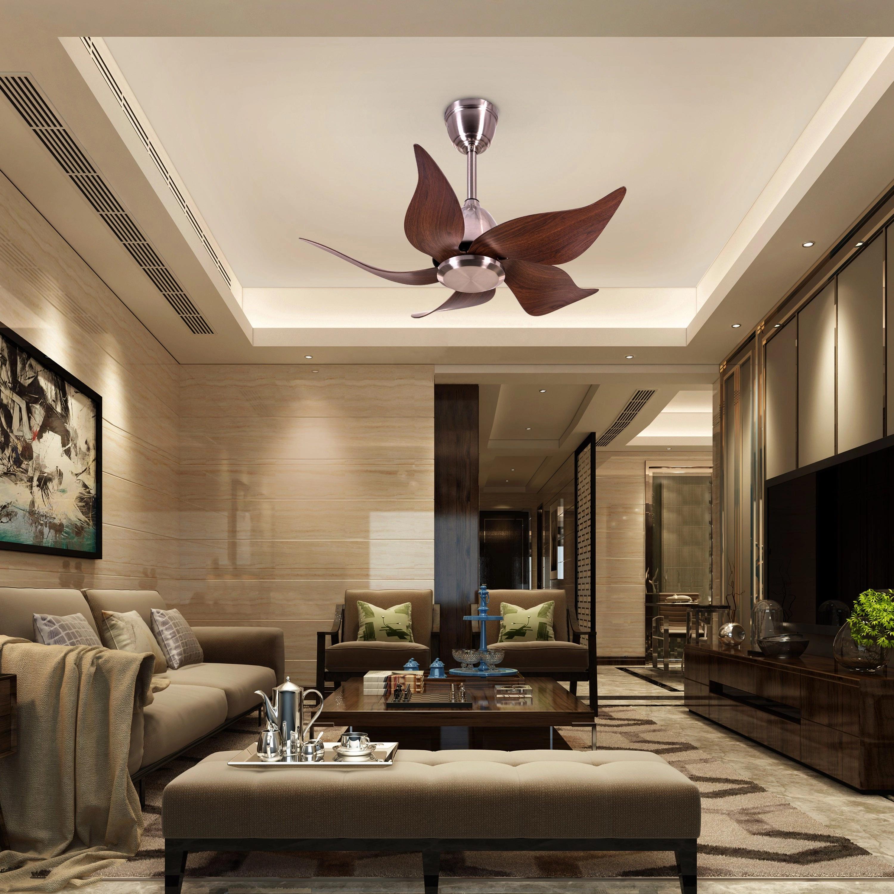 The WhiteTeak Piccadilly Circus (91 cm Span, Chrome Finish Metal Body, Walnut Finish ABS Blades) Ceiling Fan 1