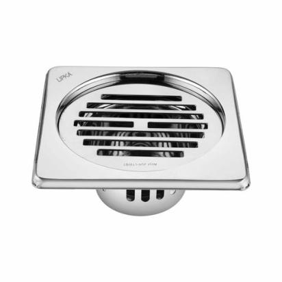 Lipka Golden Classic Jali Square Floor Drain (5 x 5 Inches) with Cockroach Trap