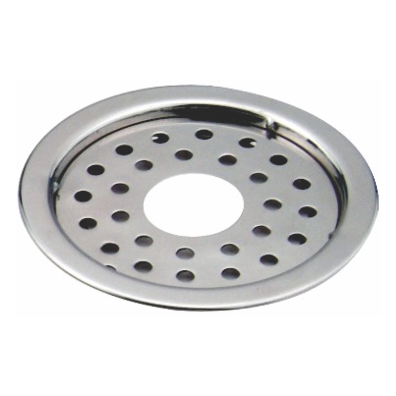 Aquieen 5x5 Inch Floor Grating / Drainer With Pipe Hole | Classic Round Design & SS304 Drainer In Matte Finish | Anti-Clog & Drain Cover & Kitchen by Aquieen : Colours available: Chrome 1 3