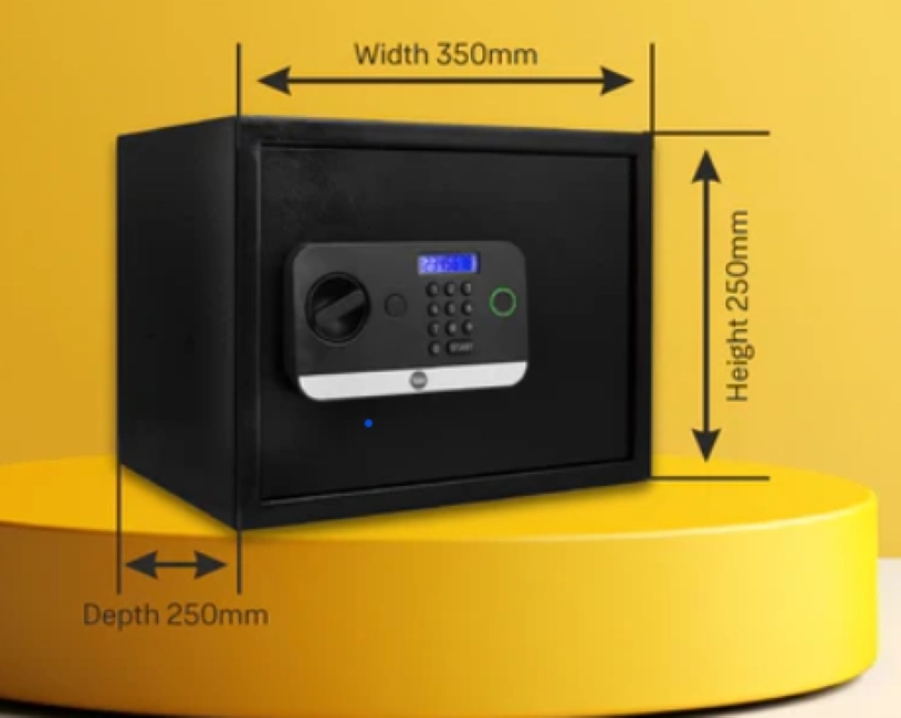 Yale Stellar 250 Biometric Safe Locker With Keypad- Medium by Yale : Colours available: Black 2 1
