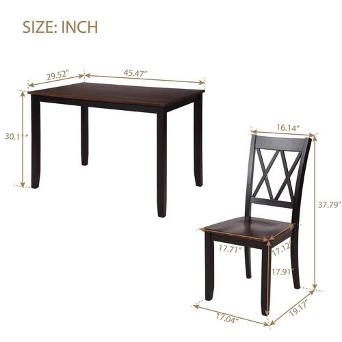 WoodenTwist Classy Teak Wood 4 Seater Dining Table Set for Dining Room 6