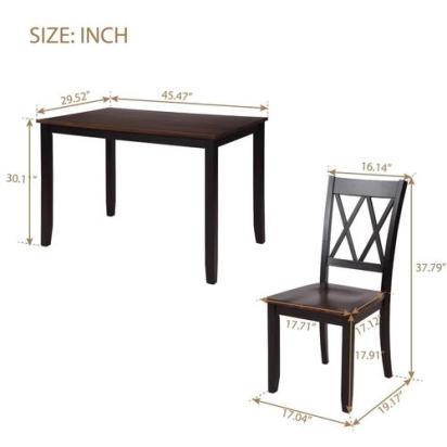 WoodenTwist Classy Teak Wood 4 Seater Dining Table Set for Dining Room 6