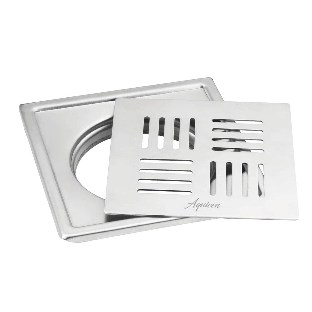 Aquieen 6x6 Inch Floor Grating / Drainer with Anti-Foul Cockroach Trap | Florin Design, In Matte Finish & SS304 Drainer | Anti-Clog & Drain Cover & Kitchen 4