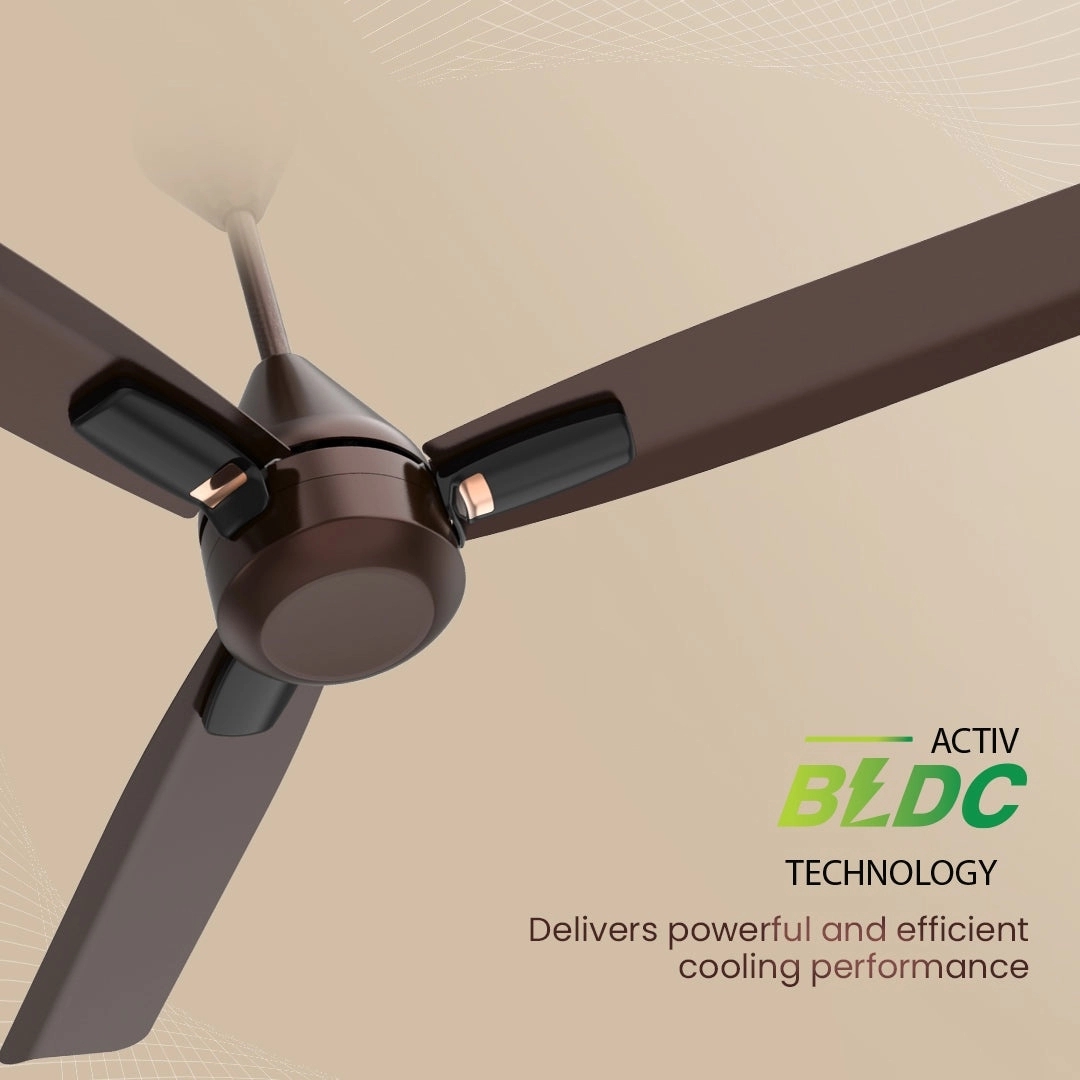 Crompton Energion Cromair Plus BLDC Ceiling Fan - Satin Sand by Crompton : Colours available: Brown 1 1