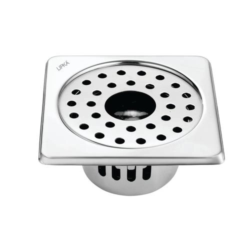 Lipka Square Floor Drain (6 x 6 Inches) with Hole and Cockroach Trap