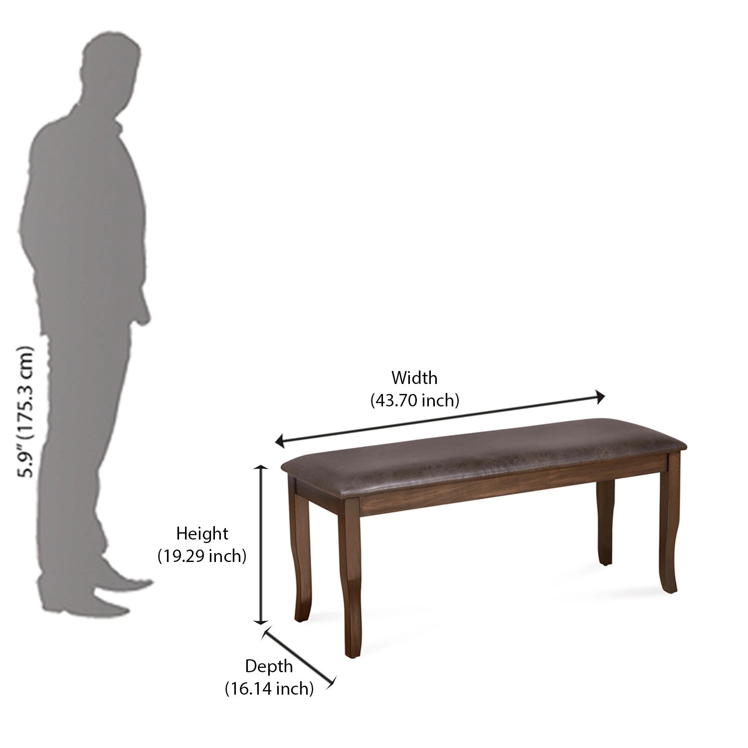 Nilkamal Camilla Multi Use Long Sitting Bench For Living Room | Dining Room (Dark Walnut) by Nilkamal : Colours available: Brown 6 7