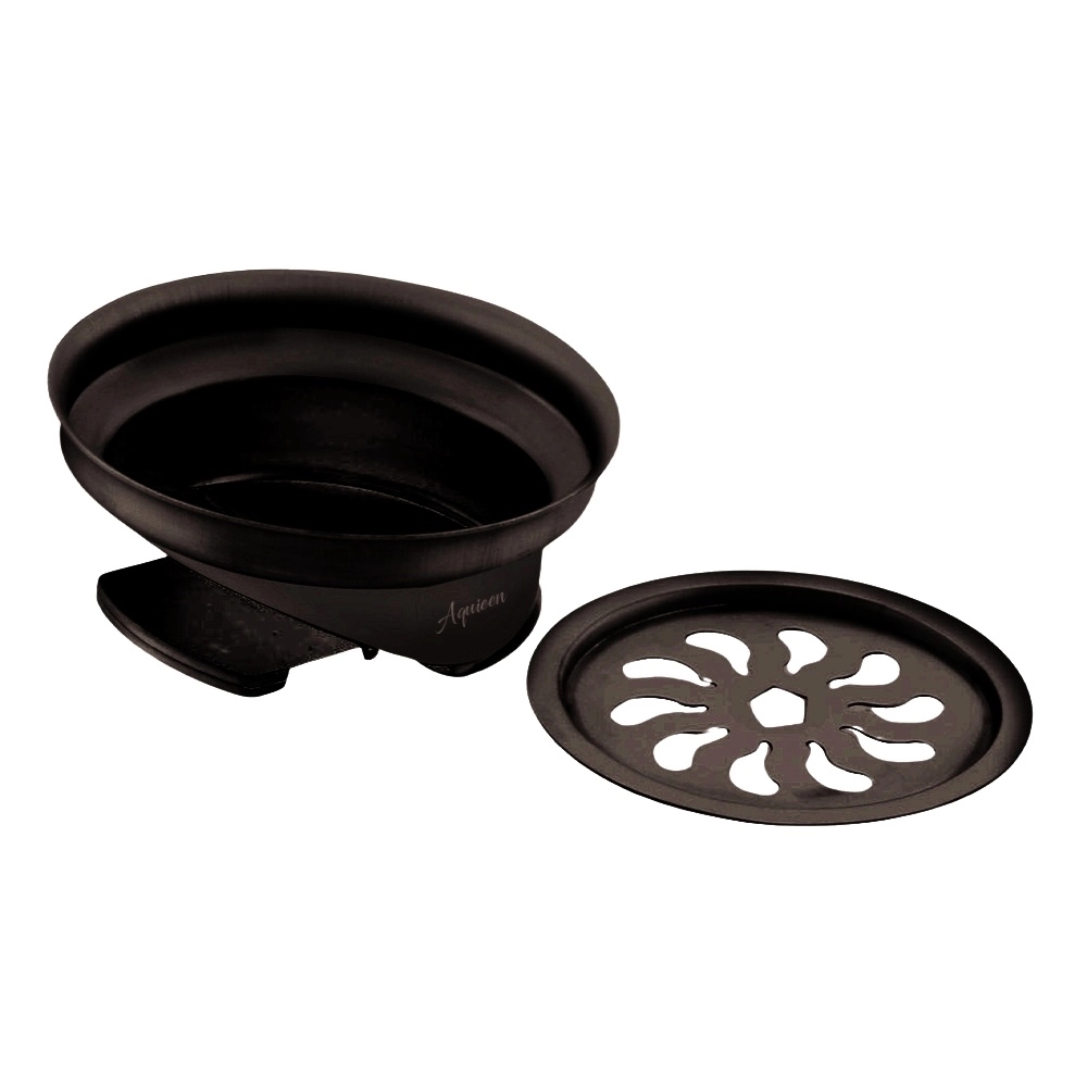 Aquieen 6-Inch Anti-Foul Cockroach Trap | Matte Black SS304 Floor Drain Cover for Hair, Odor & Insect Control by Aquieen : Colours available: Black