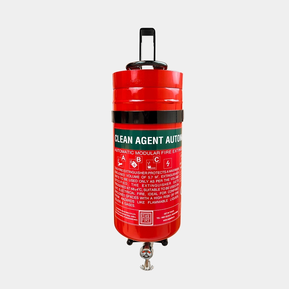 Ceasefire Automatic Fire Extinguishers - Clean Agent (Wall Mounted) by Ceasefire : Colours available: Red 2 5