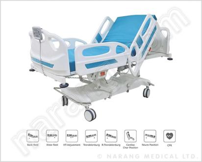 Narang Medical HF817A : ICU Bed Motorised With Battery Backup by Narang Medical Limited : Colours available: White