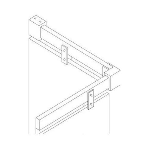 Ozone Glass-to-Track End Connector Track-to-Track 90° Connector | Finish: Polished Stainless Steel 2
