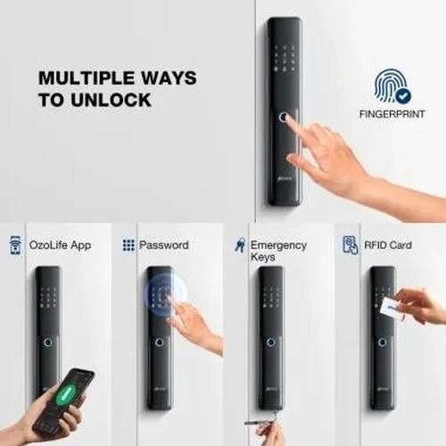 ozone Smart Wi-Fi Lock for Wooden & Metal Doors - OZ-FDL-01 Life Nxt Plus Black by Ozone : Colours available: Black 3 3
