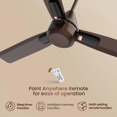 Crompton Energion Cromair Plus BLDC Ceiling Fan - Satin Sand by Crompton : Colours available: Brown 8 3
