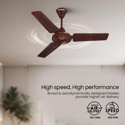 Crompton Surebreeze Brizair| Ceiling Fan - Brown by Crompton : Colours available: Brown 2 3