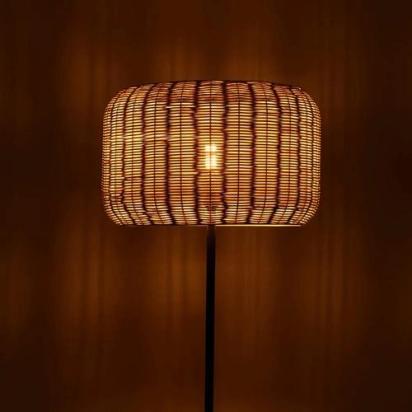 The Living Influence Bird's Nest - Rattan Floor Lamp 2