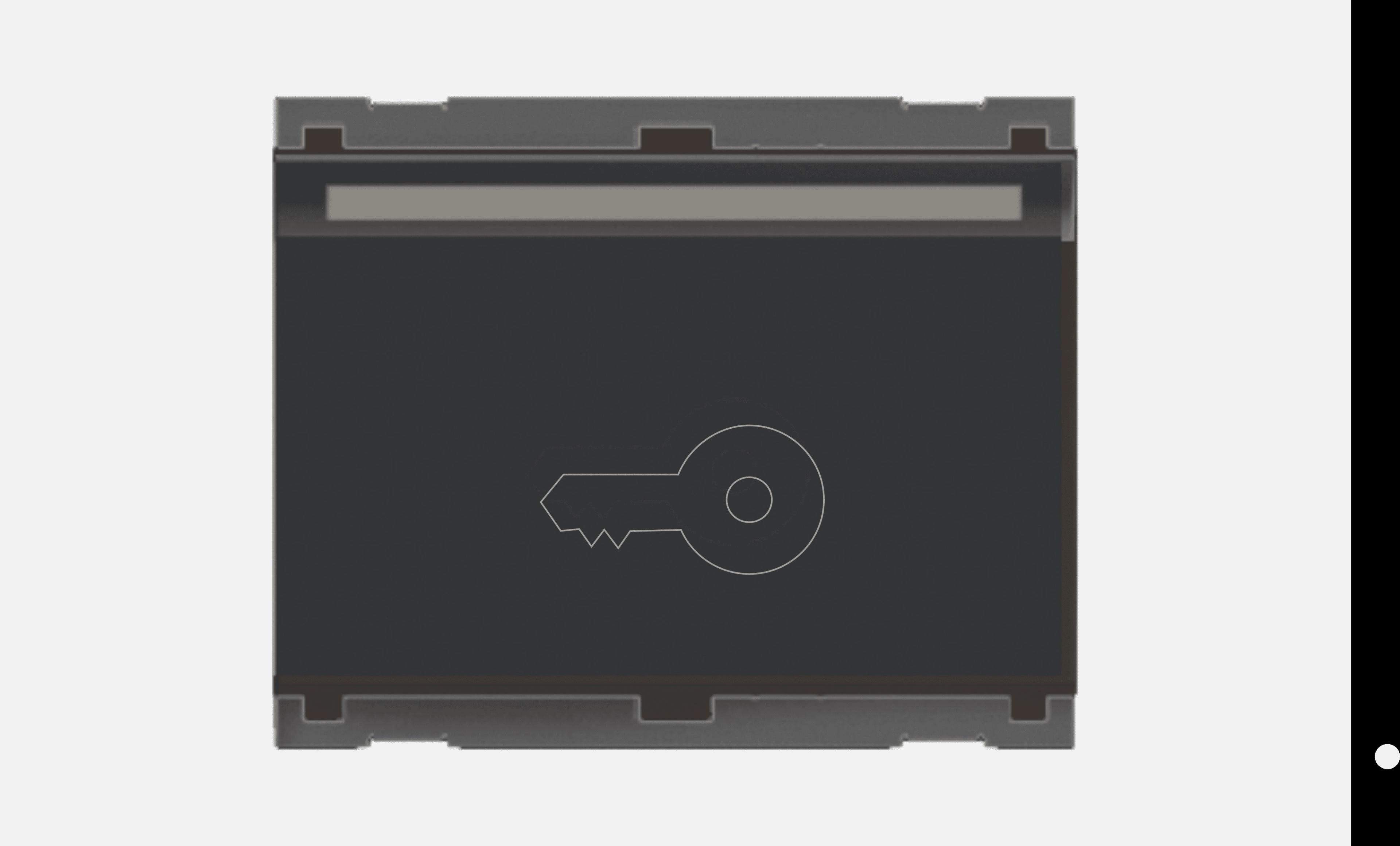 Norisys Charcoal Black 32A Smart Card operated Electronic switch in 3 Module with indicator & exit time delay feature including Smart Card - 3 Module