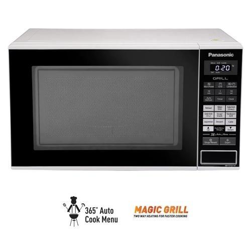 Panasonic 20L Grill Microwave Oven (NN-GT221WFDG, White, Power Grill, Auto Defrost, 38 Auto Cook Menus)