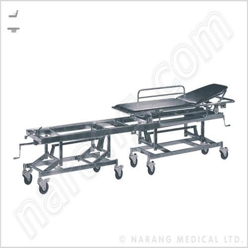 Narang Medical HF1988 : Transfer Stretcher Cum Medical Trolley, Stainless Steel, Adjustable Height