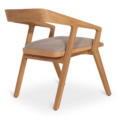 Alankaram Casilla - Ash/Oak/Beech Dining Chair, Upholstered Back, Grey Fabric by Alankaram : Colours available: WoodyBrown, Grey 2 2