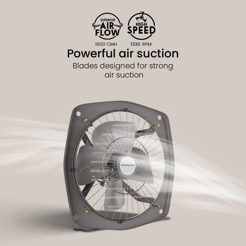Crompton Transair Exhaust Fan - 70W Reversible by Crompton : Colours available: CementGray 3 3