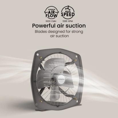 Crompton Transair Exhaust Fan - 70W Reversible by Crompton : Colours available: CementGray 3 3