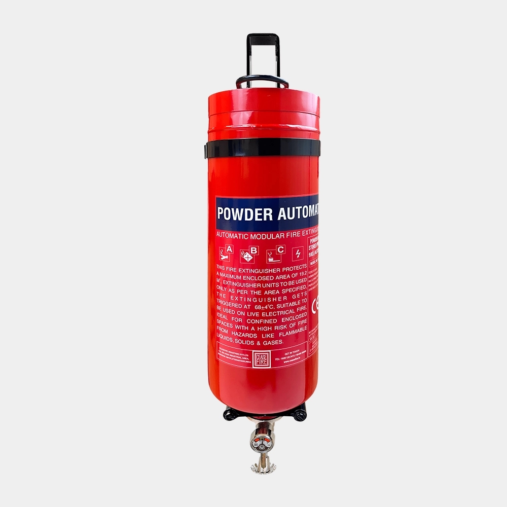 Ceasefire Automatic Fire Extinguishers - ABC Powder (Wall Mounted) by Ceasefire : Colours available: Red 2 2