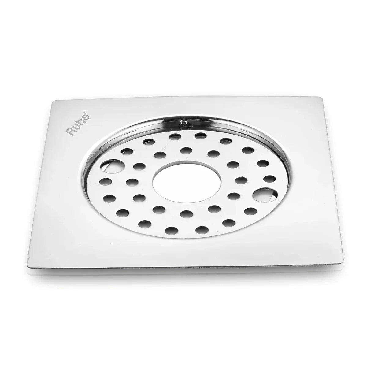 Ruhe Plain Neon Square Flat Cut Floor Drain - 6 x 6 Inches by Ruhe : Colours available: Silver