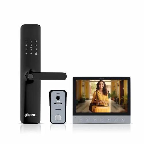 Ozone Smart Bluetooth External Lock and Video Door Phone Combo - OFDL-IRIS-VDP-OL-COMBO STD BLACK