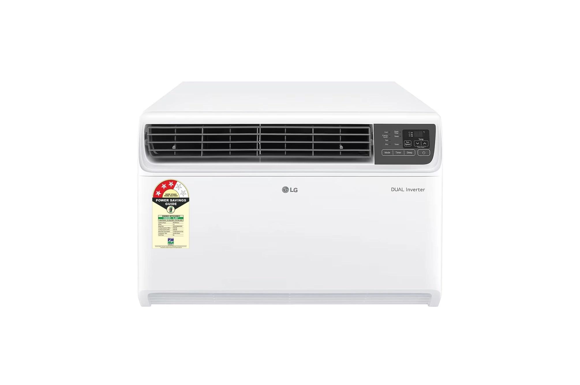 LG 3 Star (1.5) Window AC, Dual Inverter, Convertible 4-in-1 Cooling, 100% Copper Tubes, ADC Sensor, 4.7 kW, 2025 Model