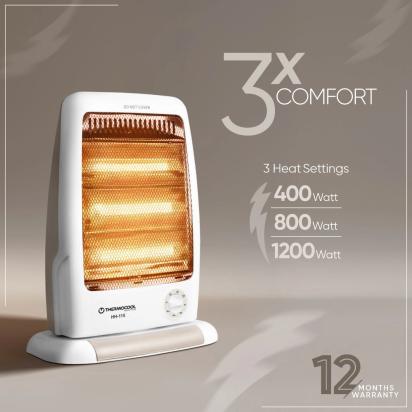 Thermocool Halogen Heater HH-115 by Thermocool : Colours available: White 5 2