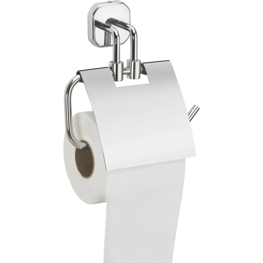 Aquieen Toilet Paper Holder with Flap Chrome Finish, SS304 Stainless Steel Made, Wall-Mounted for Bathroom Use Emerald Series - BA-8390 1